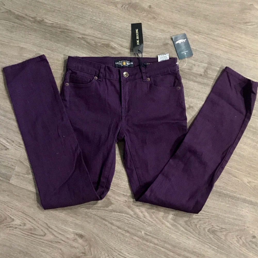 NWT girls purple lucky jeans // skinny jeans